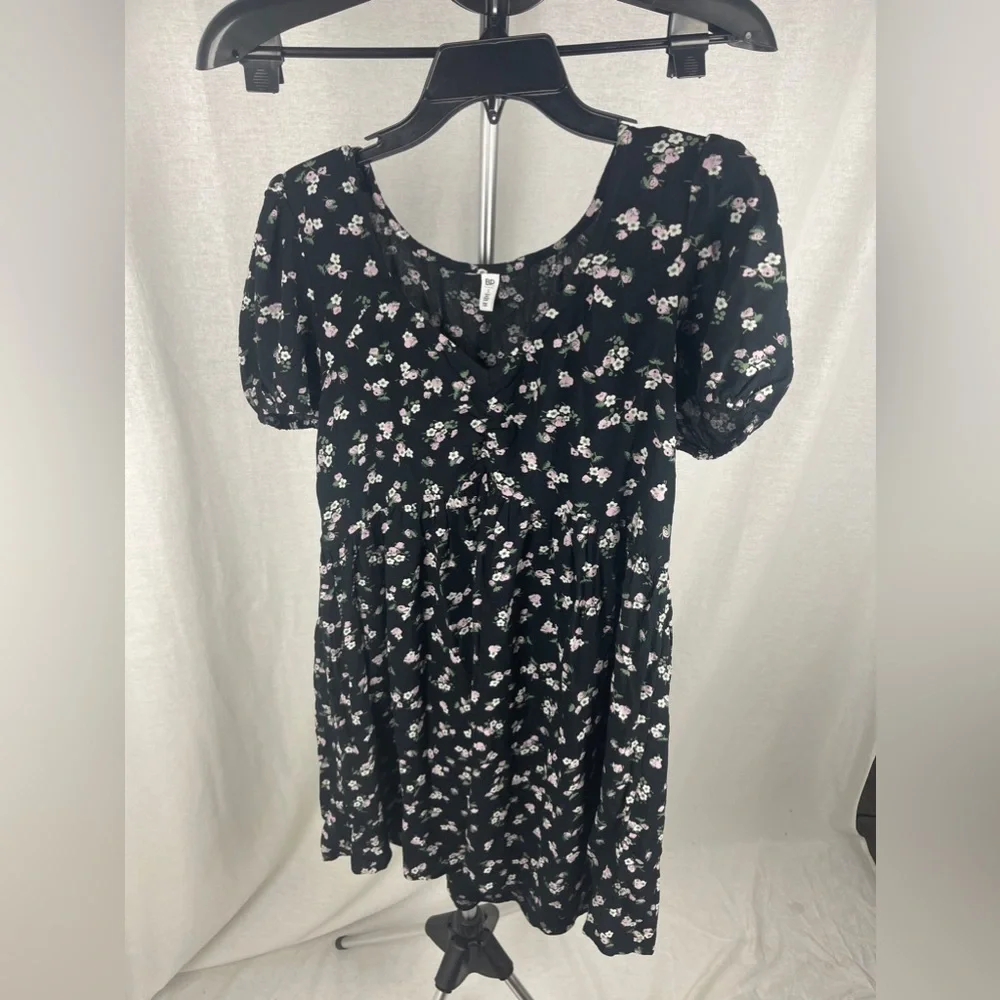 BP Black Printed Babydoll Minidress size small NWT - Picture 9 of 10